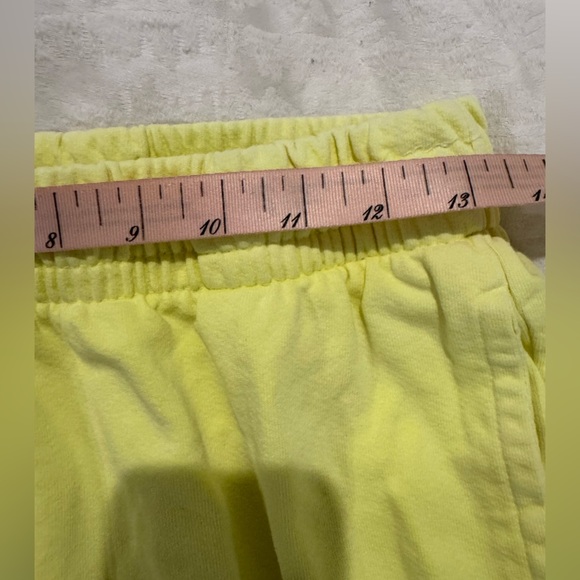 TALENTLESS neon Yellow Sweatpants heavyweight 100% cotton fleece - Picture 6 of 7